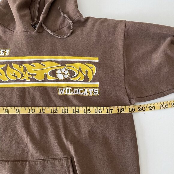 VTG Y2K Hoodie Men's/Adults S Brown Pullover Faded Skater Streetwear Grunge 90s - Picture 3 of 11